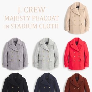 NWT JCrew Majesty Peacoat Black Petite